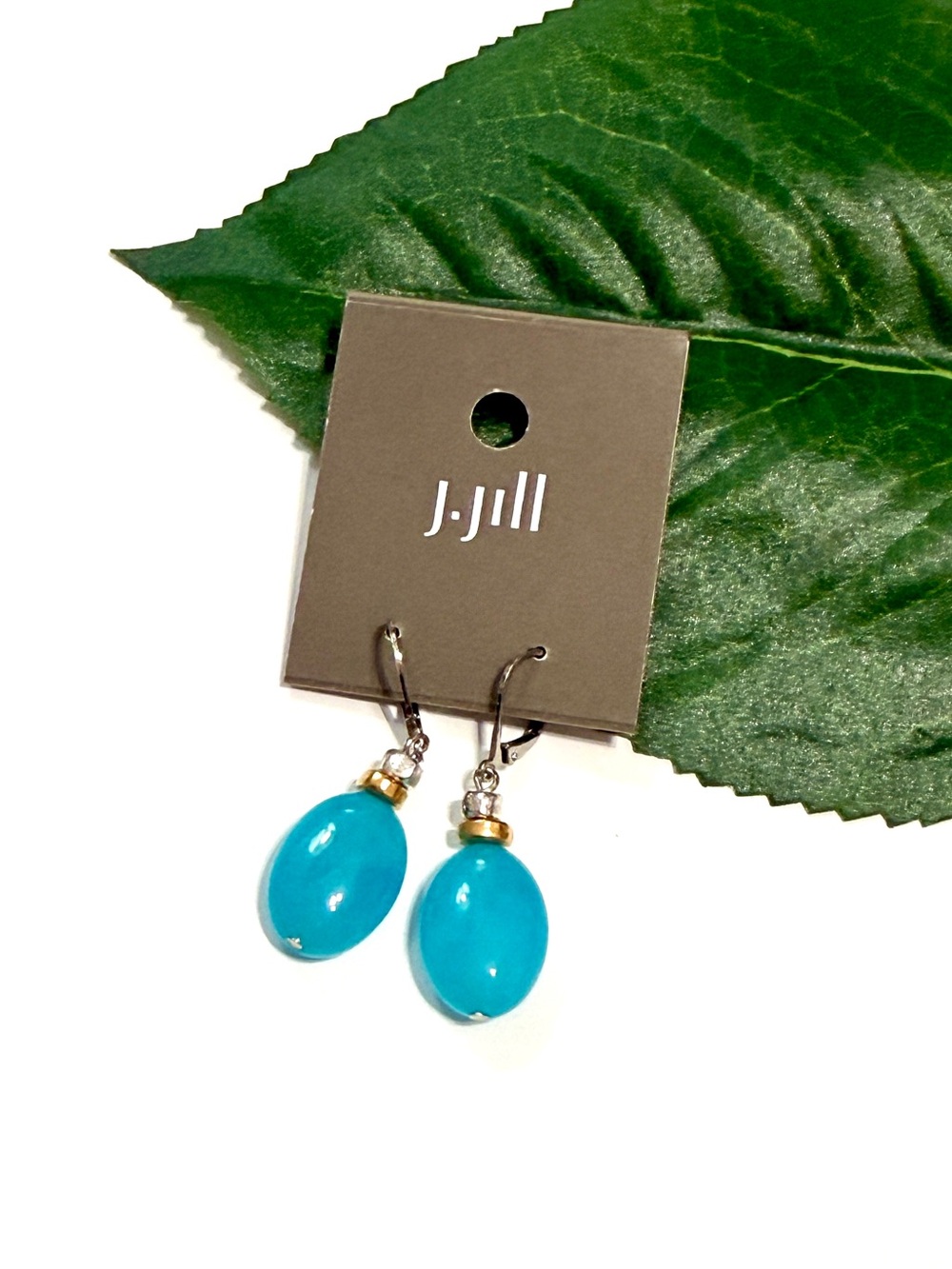J. Jill Blue Oval Stone Dangle Earrings | NWT
